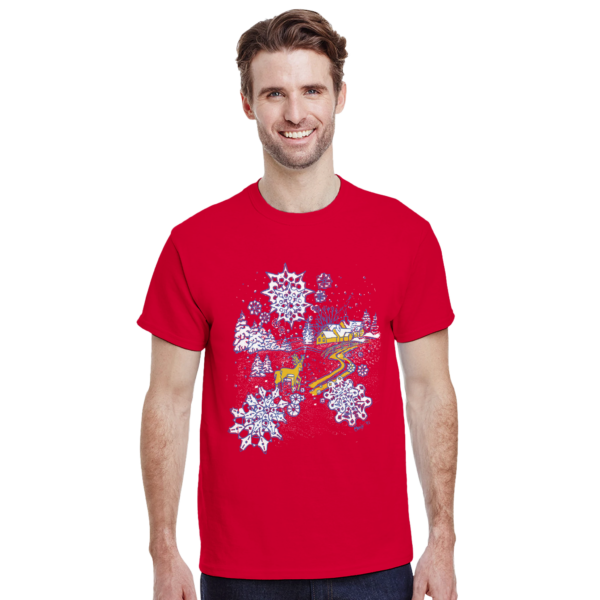 Winter Snow in Wonderland – Heavyweight Unisex Crewneck T-shirt | Gildan® 5000