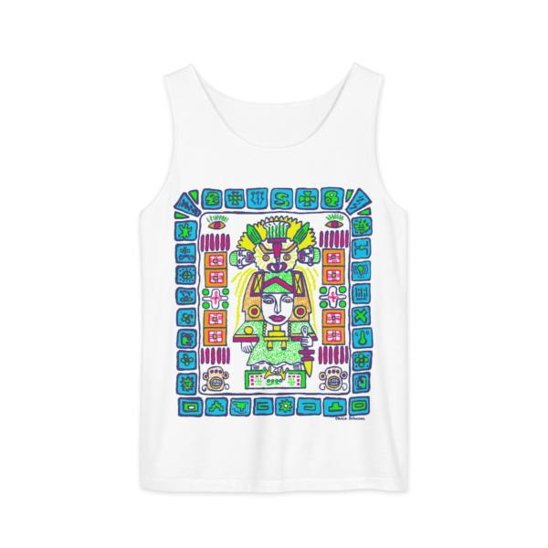 Mayan Protector Glyph - Unisex garment-dyed tank top