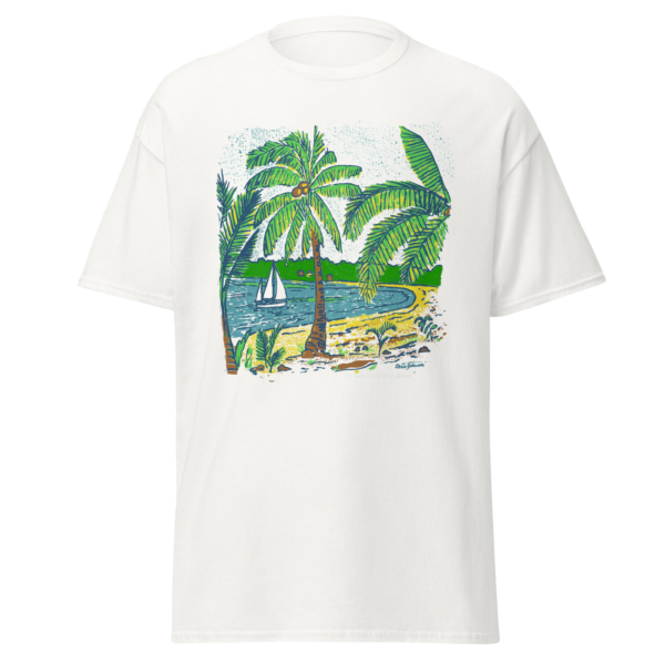 Beach and Palm Trees – Heavyweight Unisex Crewneck T-shirt | Gildan® 5000