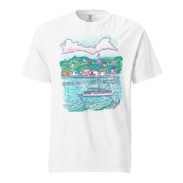 Catamaran Cruising the Bay - Unisex garment-dyed heavyweight t-shirt