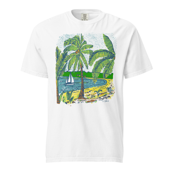 Palm Trees at the Beach - Unisex garment-dyed heavyweight t-shirt