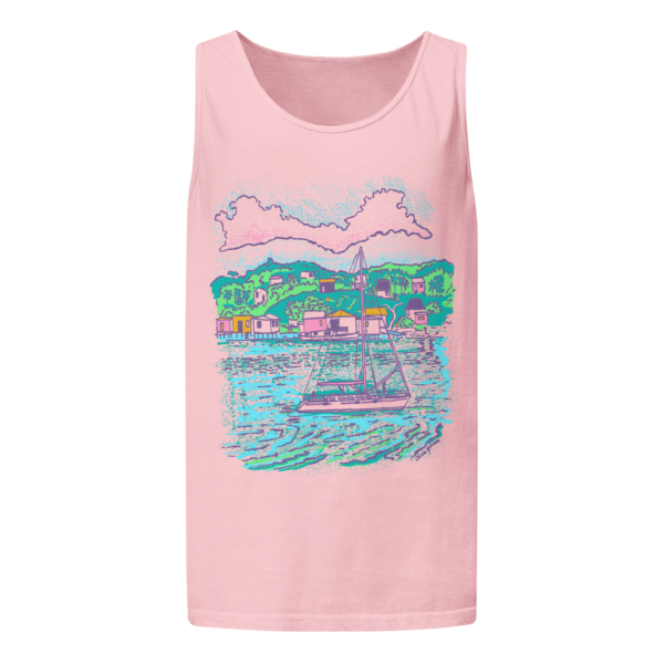 Catamaran Cruising The Bay - Unisex garment-dyed tank top